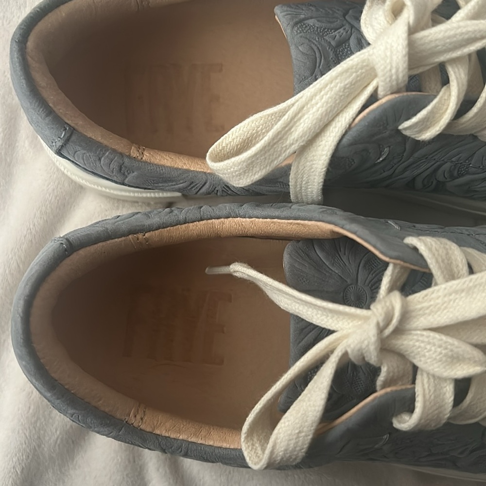 Frye Gray Embossed Sneakers - Picture 2 of 2